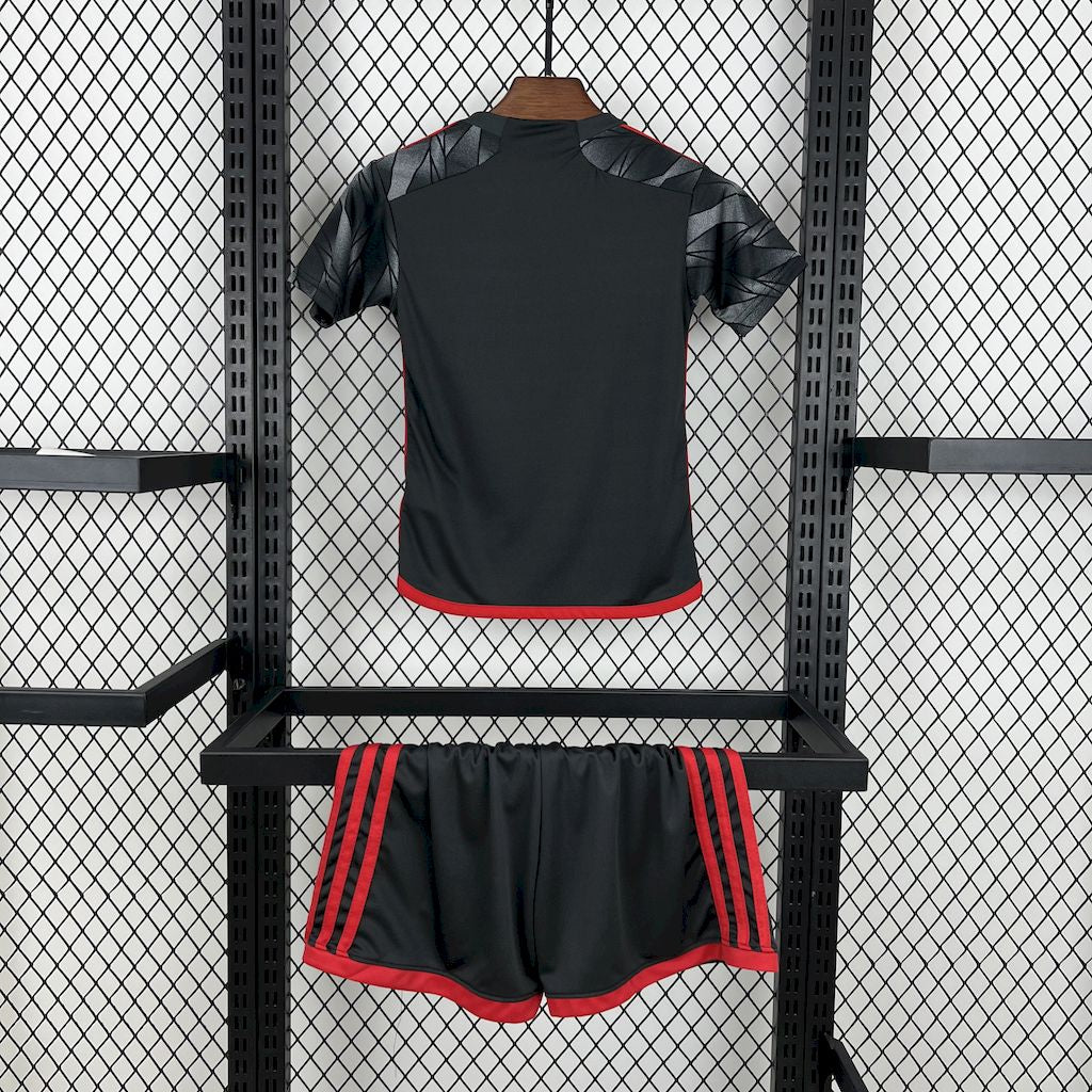 Kit Infantil Flamengo Third 24/25 - Cinza