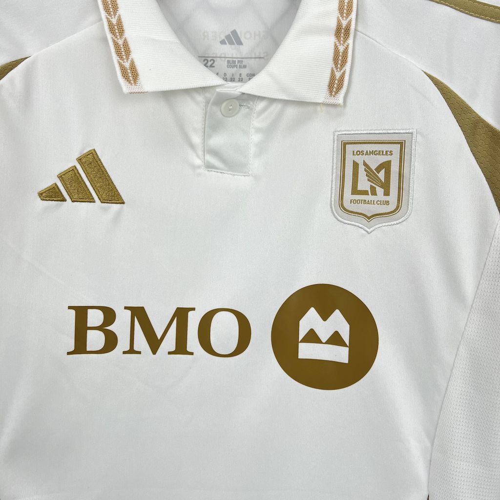 Kit Infantil Los Angeles FC Away 25/26 . -Branco e Dourado