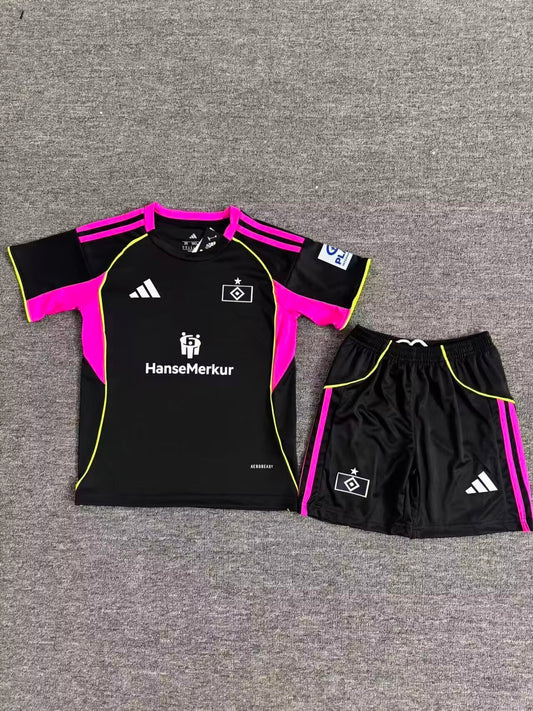 Kit Infantil Hamburgo Away 25/26 - Preto