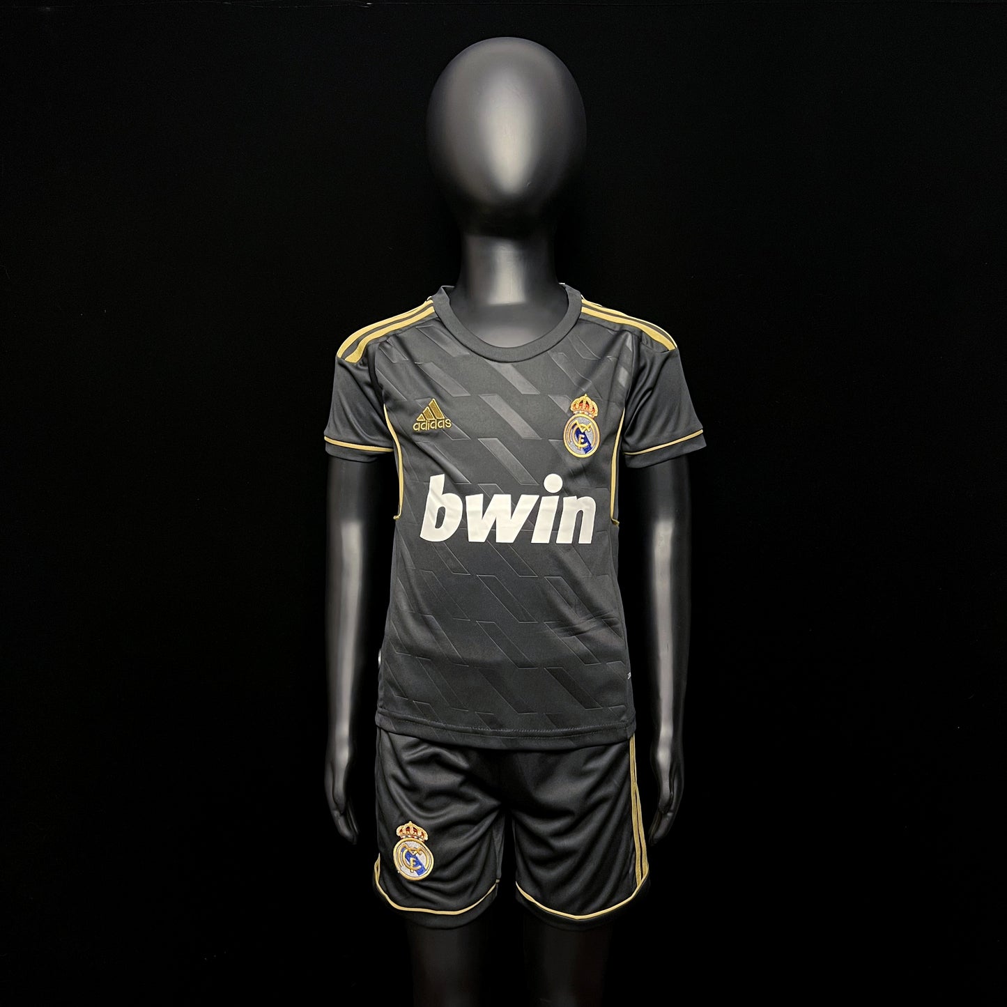 Kit Infantil Real Madrid Away Retrô 11/12 - Preto
