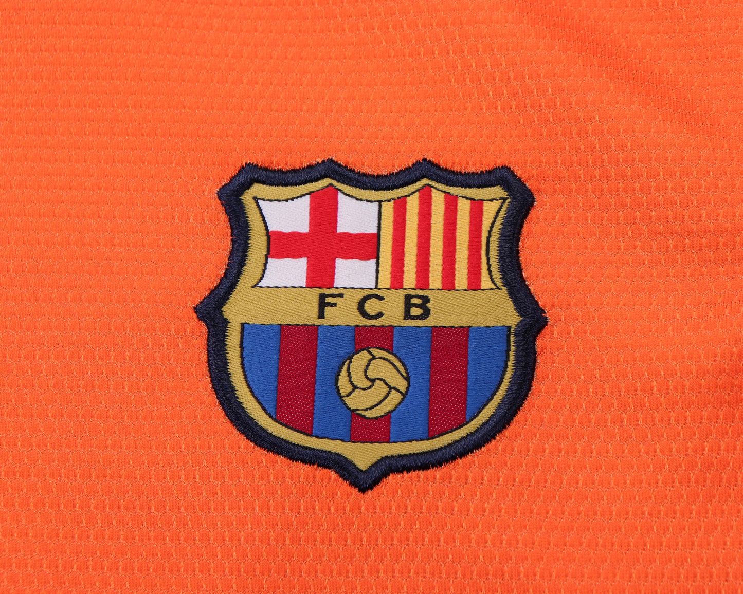 Kit Infantil Barcelona Away Retrô 12/13 - Laranja e Amarelo