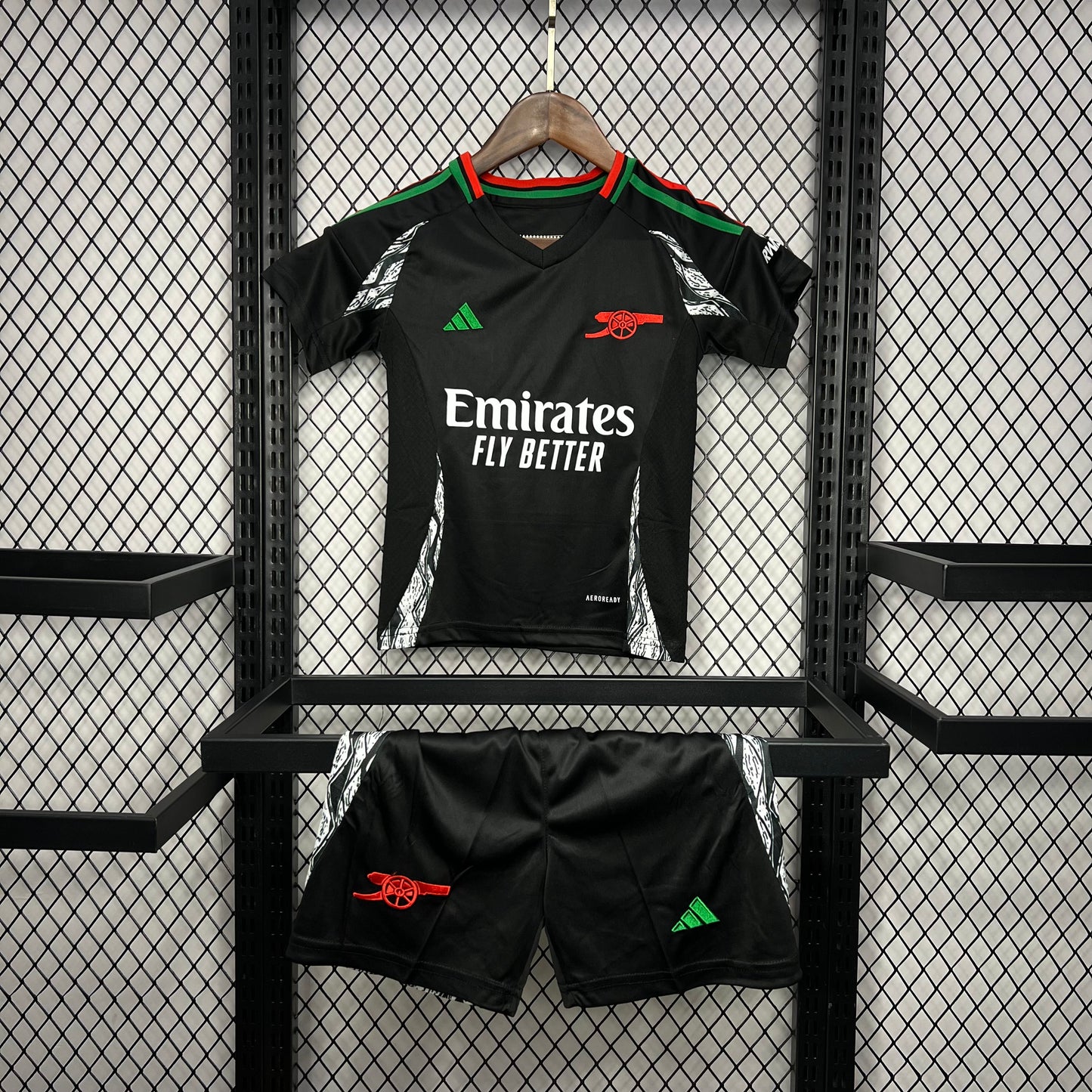 Kit Infantil Arsenal Away 24/25 - Preto