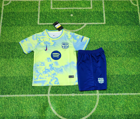 Kit Infantil Barcelona Treino 25/26 - Verde