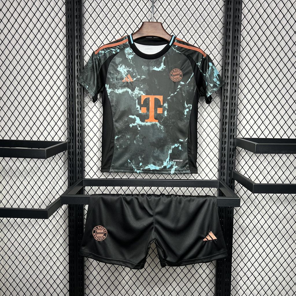 Kit Infantil Bayern de Munique Away 24/25 - Cinza