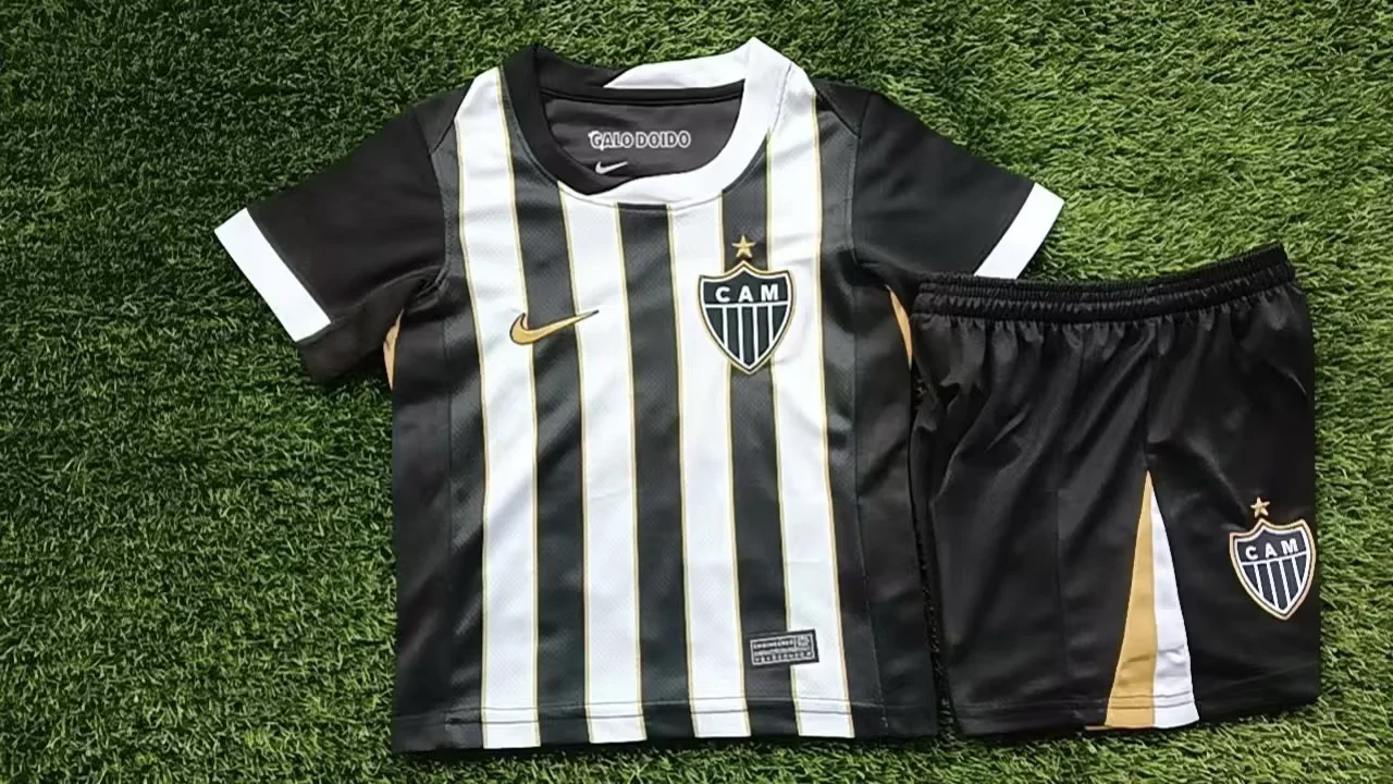 Kit Infantil Atlético Mineiro Home 26/27 - Preto e Branco