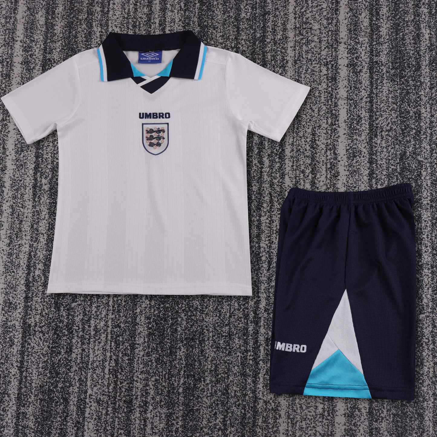 Kit Infantil Inglaterra Home Retro 1996 - Branca