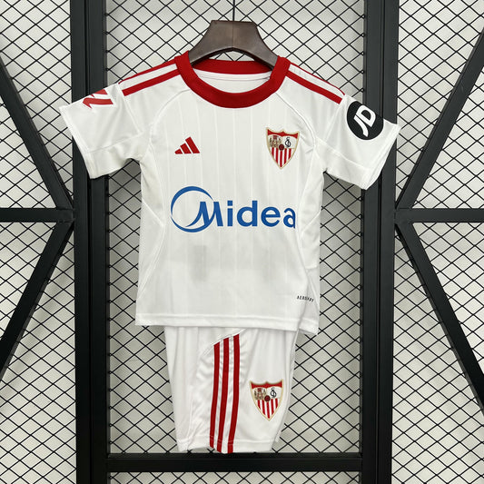 Kit Infantil Sevilla Home 25/26 . Castore - Branco