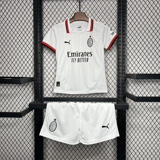 Kit Infantil Milan Away 24/25 . -Branco