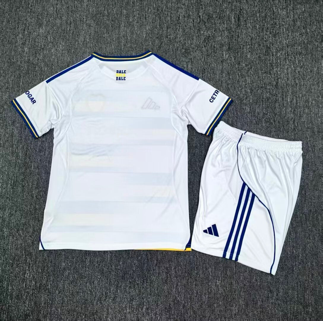 Kit Infantil Boca JRS Third 25/26  - Branca e Azul