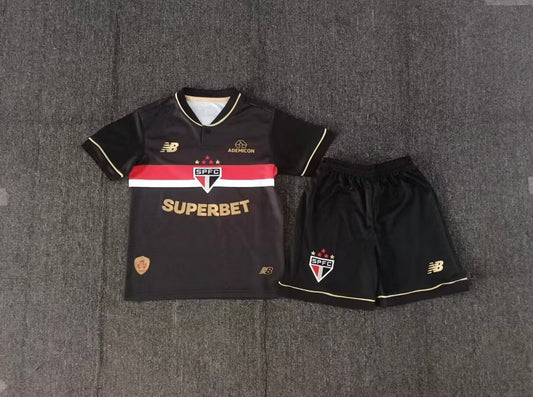 Kit Infantil São Paulo Third 25/26 - Preto