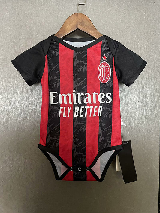 Body Bebê Infantil Milan Home 25/26  - Preto e Vermelho