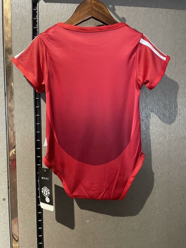 Body Bebê Infantil Manchester United Home 25/26  - Vermelho