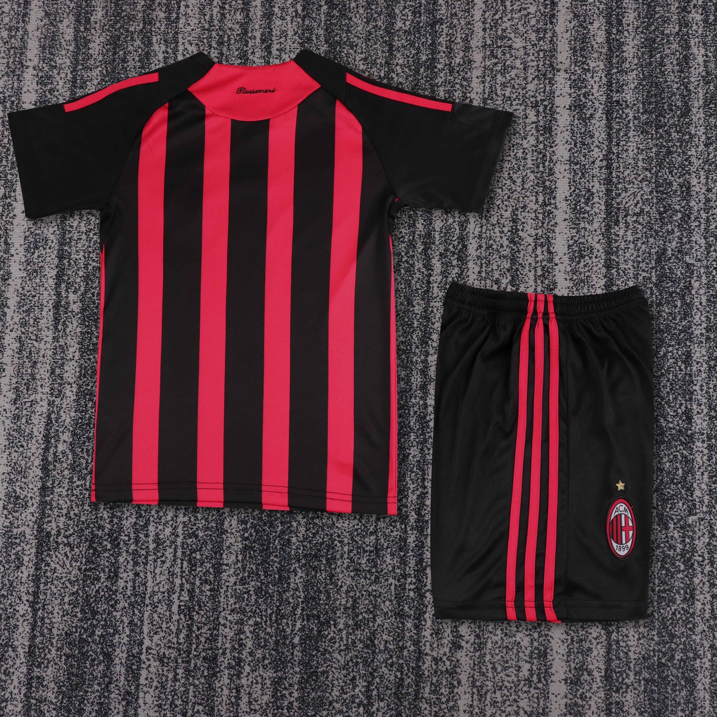 Kit Infantil Milan Home Retrô 08/09 . - Vermelho e Preto