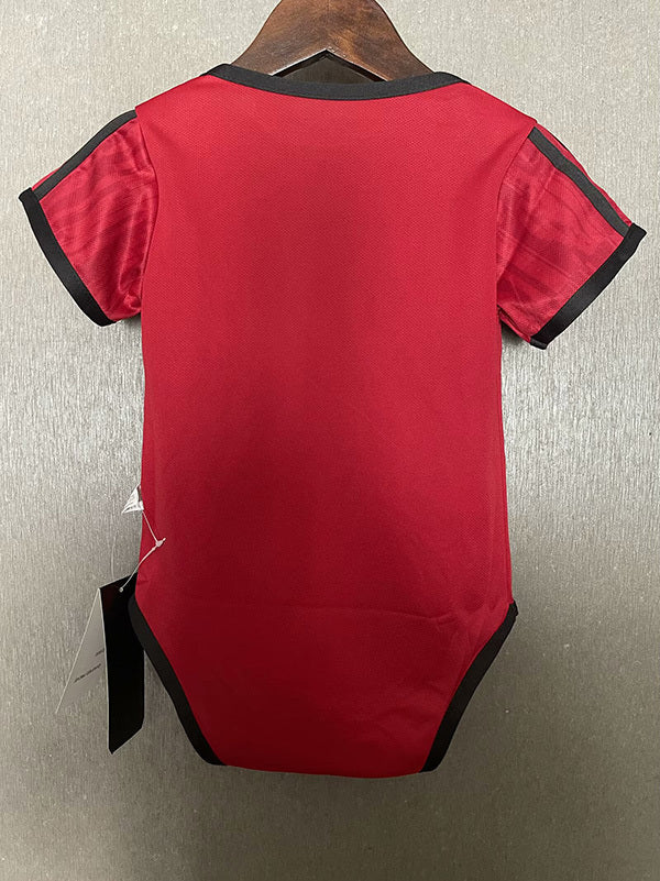 Body Bebê Infantil Manchester United Home 24/25 -Vermelho