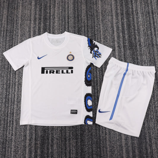 Kit Infantil Inter de Milão Away Retrô 09/10 - Branca
