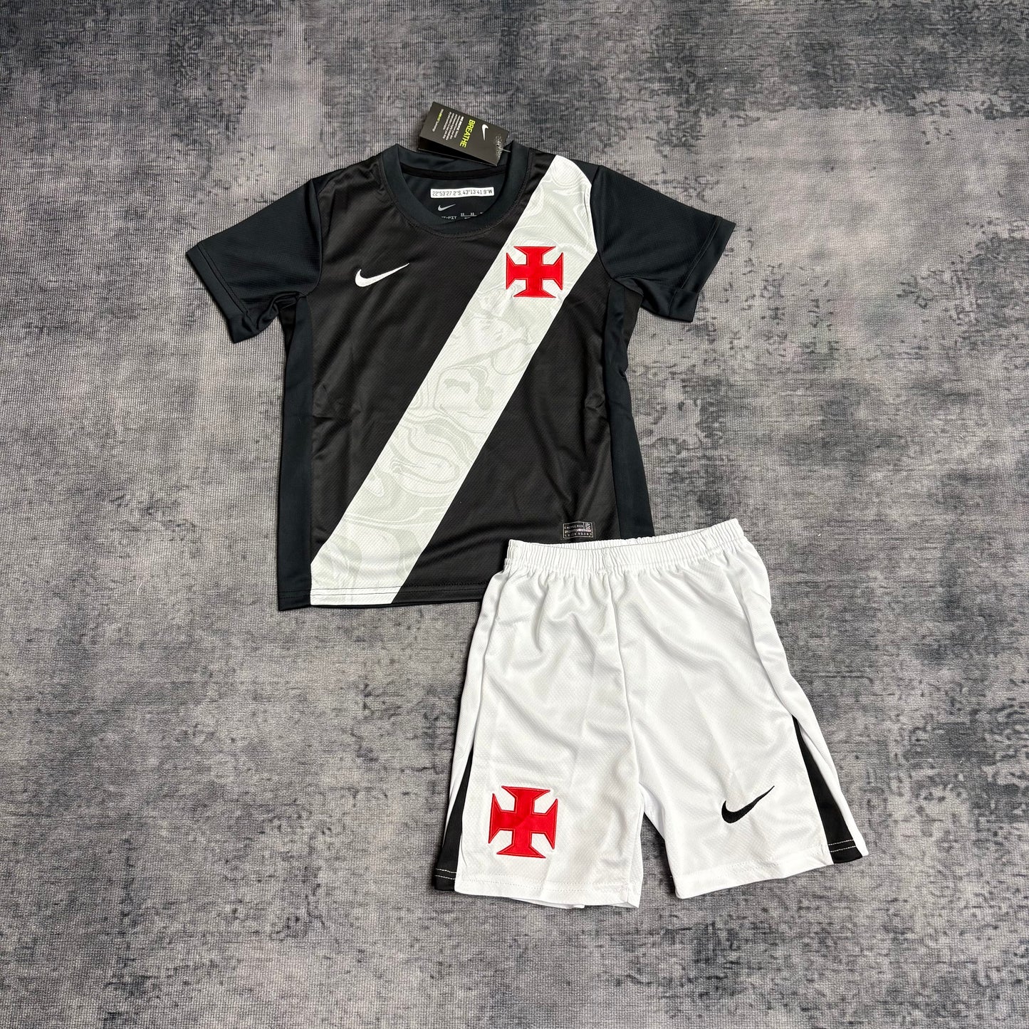 Kit Família Vasco: Camisa Infantil + Camisa Mãe - Preta e Branco