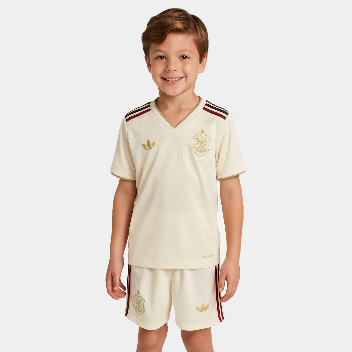 Kit Família Flamengo: Camisa Infantil + Camisa Pai - Bege