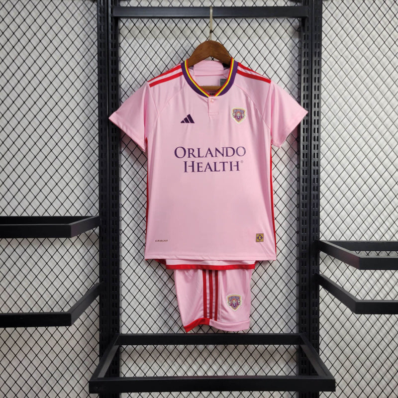 Kit Infantil Orlando City Away 24/25 . - Rosa