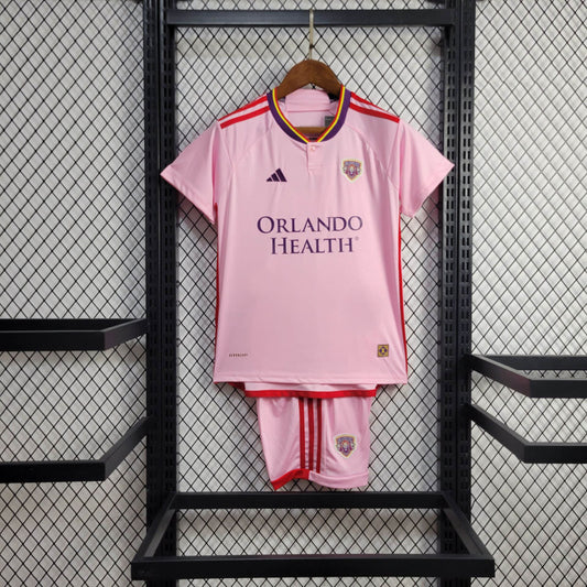 Kit Infantil Orlando City Away 24/25 . - Rosa