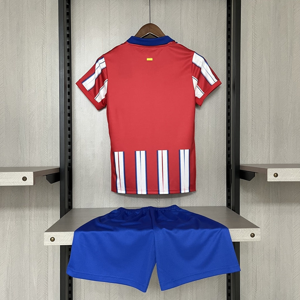 Kit Infantil Atlético de Madrid Home 24/25 -Vermelho e Branca
