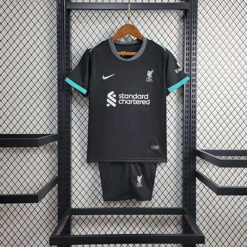 Kit Infantil Liverpool Away 24/25 - Preto