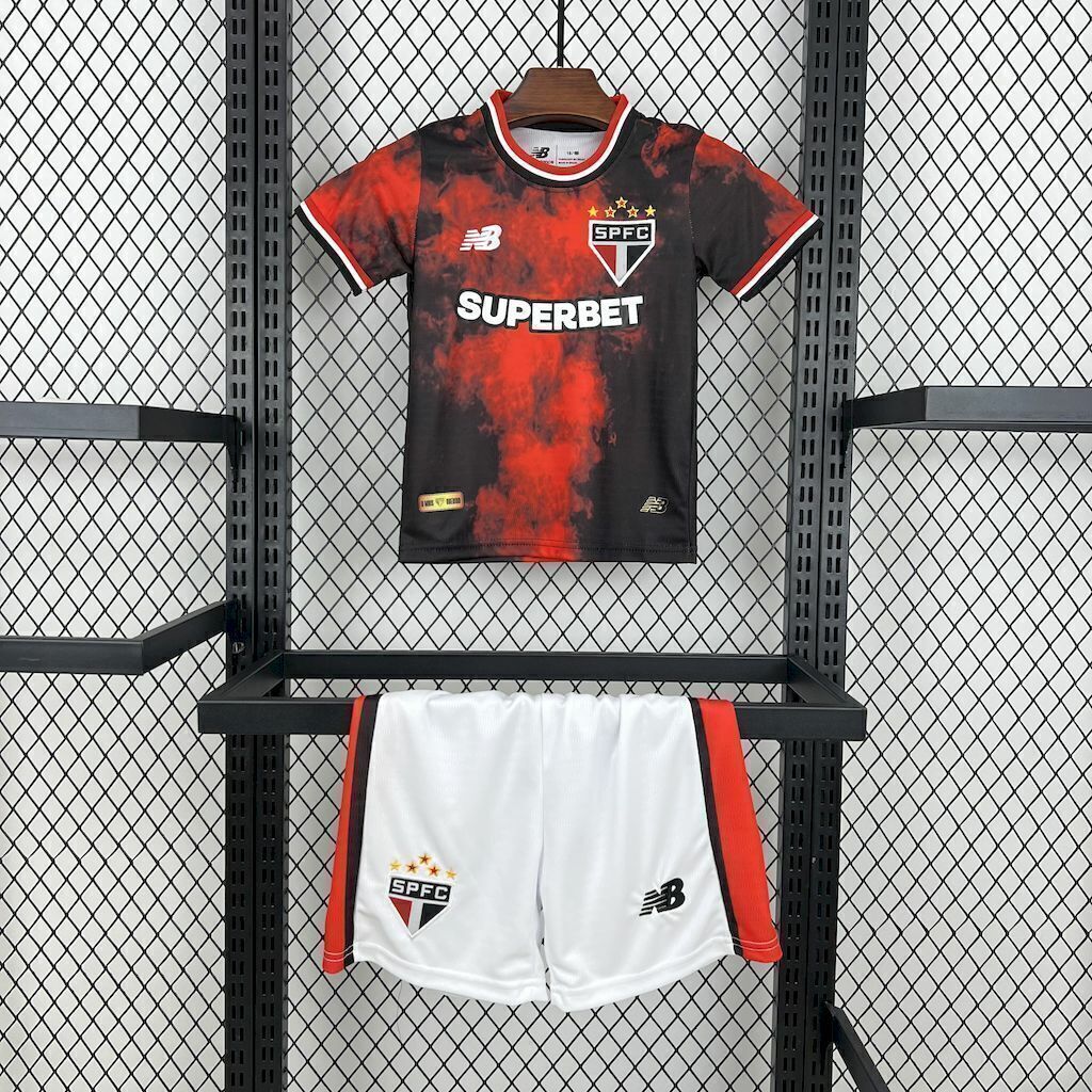 Kit Infantil São Paulo Third 25/26 - Vermelho