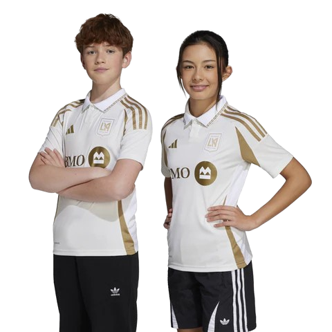 Kit Infantil Los Angeles FC Away 25/26 . -Branco e Dourado