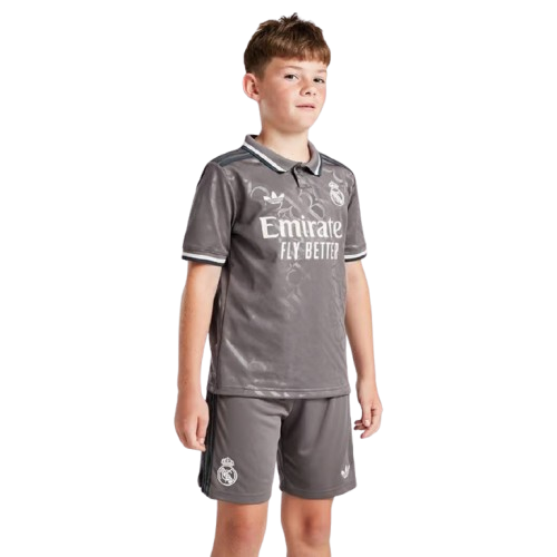 Kit Infantil Real Madrid Third 24/25 -Cinza