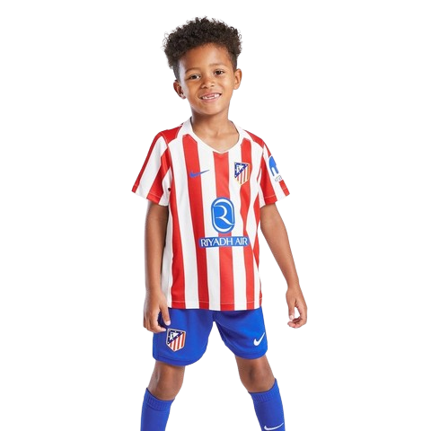 Kit Infantil Atlético de Madrid Home 25/26 -Vermelho e Branco