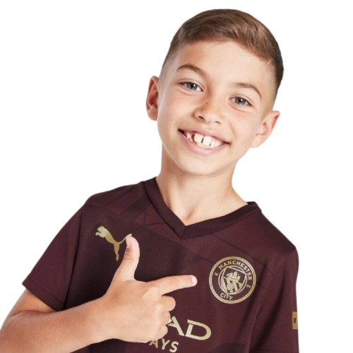 Kit Infantil Manchester City Third 24/25 . - Marrom