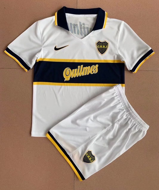 Kit Infantil Boca Jrs Away Retro 96/97 - Branco
